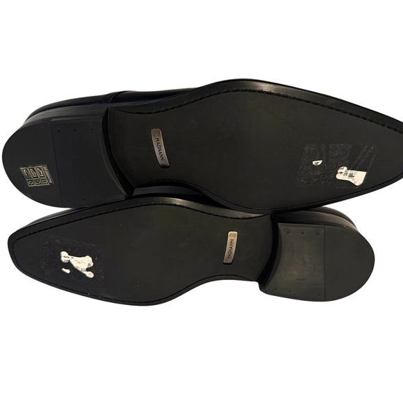 Magnanni Pardo Derby Oxfords Black Leather Men's 13‎ Dress Shoe Quiet Luxury - Picture 6 of 10